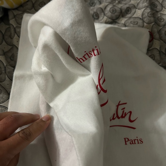 Christian Louboutin White Bags with Red Logo - Picture 5 of 5